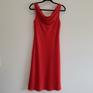 Calvin Klein Red Sleeveless Midi Dress